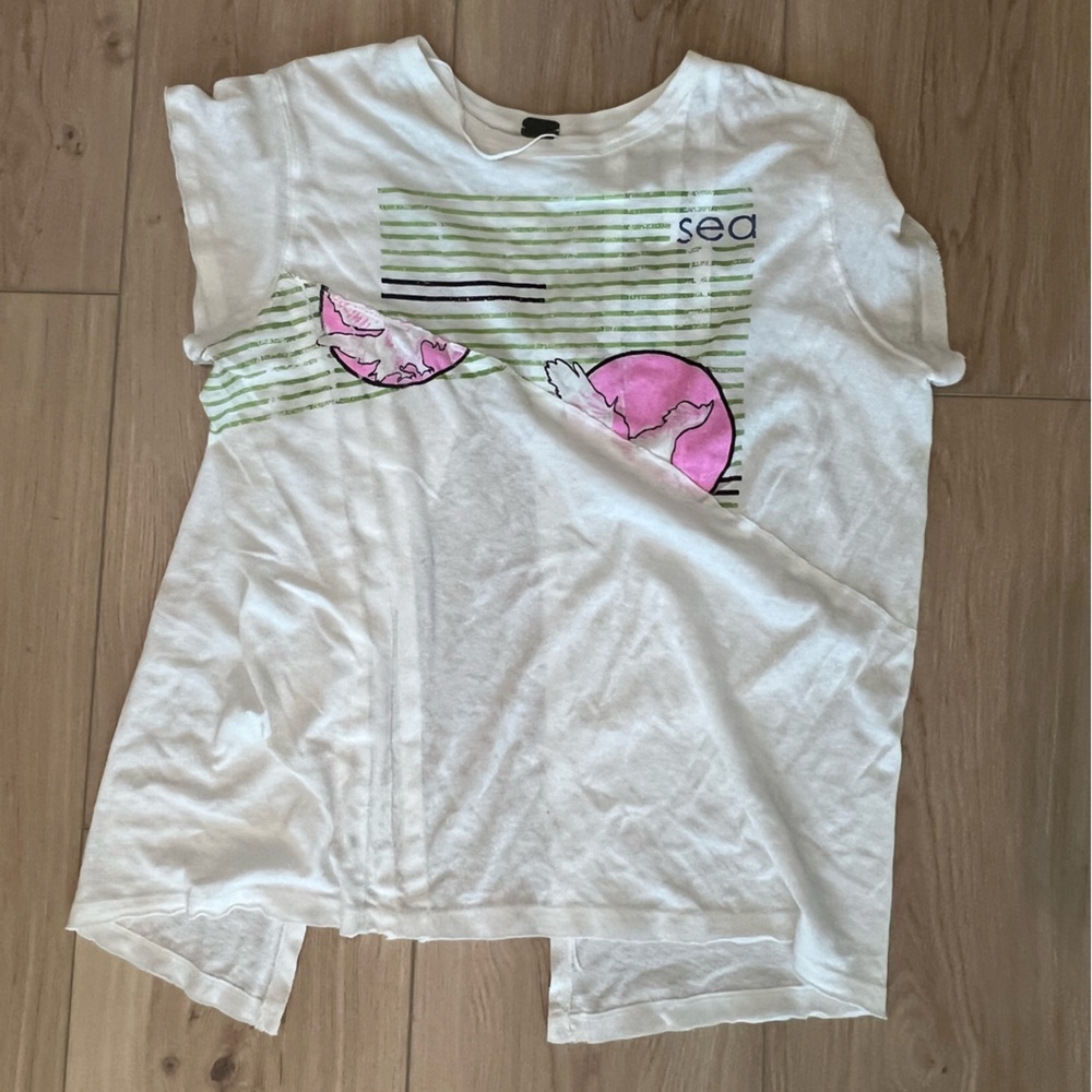 Free People - Graphic tee with open back